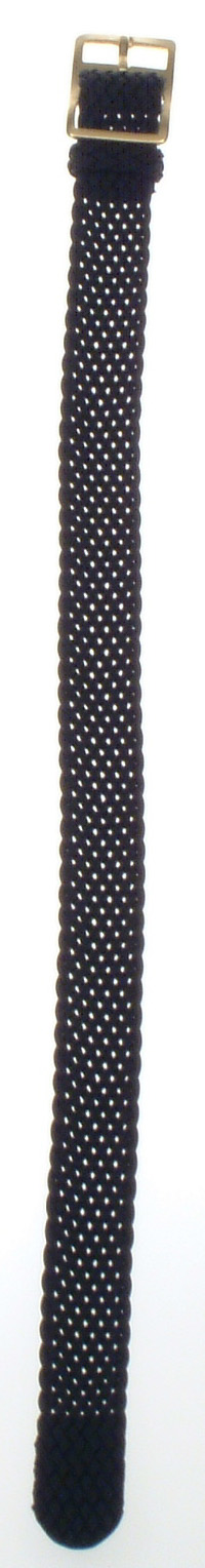 Rem Nylon  Dame Svart 12 MM, 26,5 cm lang