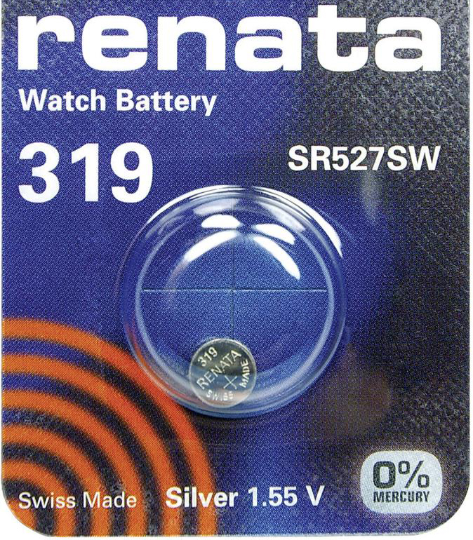 Batteri Renata, 319/SR527SW, sølvoksid, 1,55 mAh