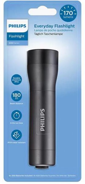 Lommelykt Philips SFL4001L, 170 lumen 180 meter  Lommelykt Philips SFL4001L, 170 lumen 180 meter