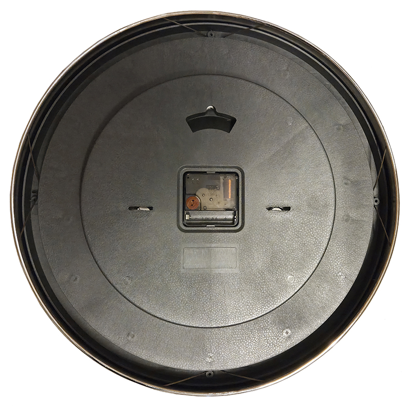 Veggur med term.hygr.Galaxy sølv kant 38 cm MK705