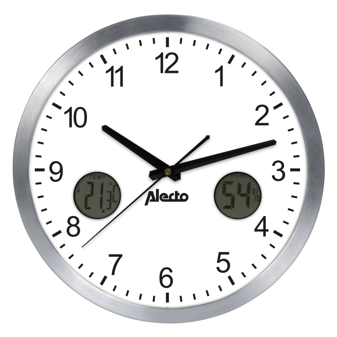 Veggur Alecto, AK15, stål  temp. og hygr. tall *