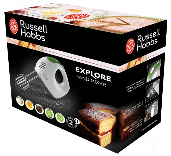 Håndmikser Russell Hobbs Explore hvit 200W Håndmikser Russell Hobbs Explore hvit 200W