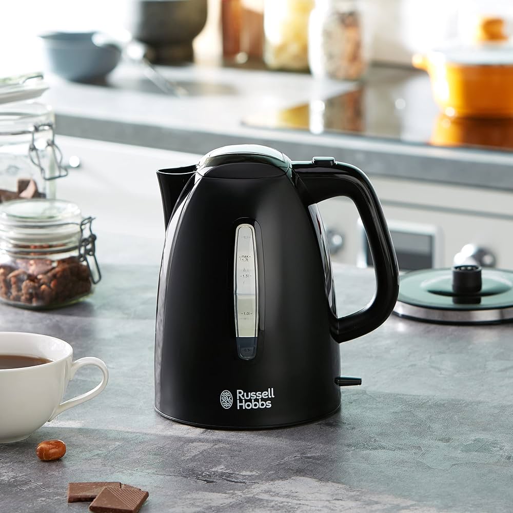 Vannkoker Russell Hobbs Textures, svart 1,7L.