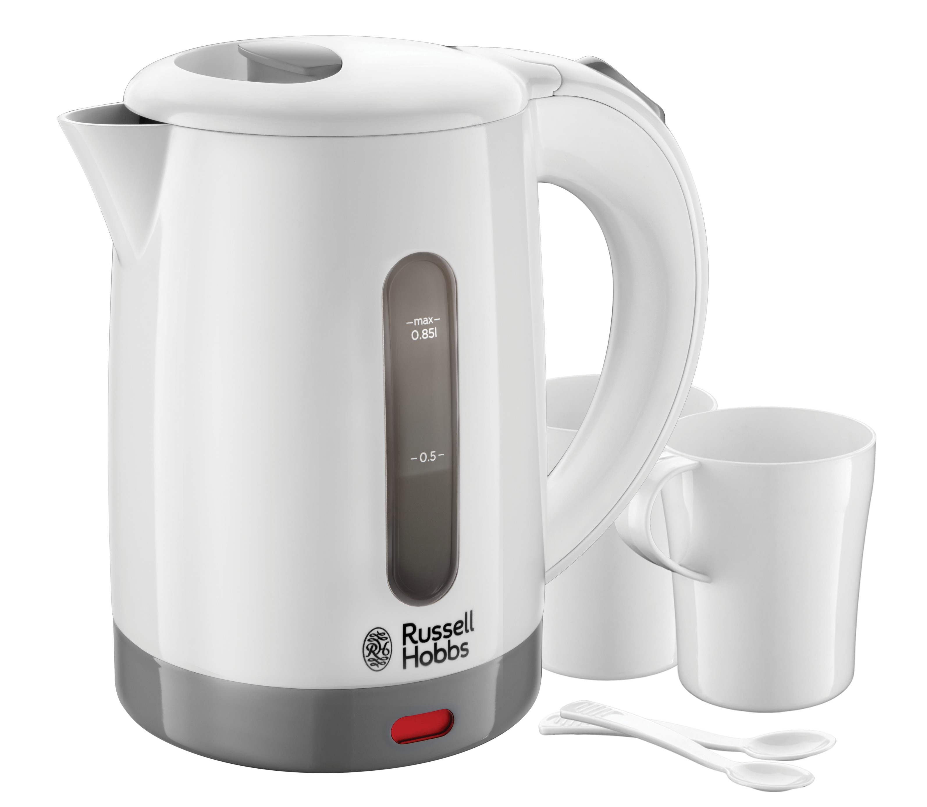 Vannkoker Russell Hobbs Travel 0,85 ltr, hvit Vannkoker Russell Hobbs Travel 0,85 ltr, hvit