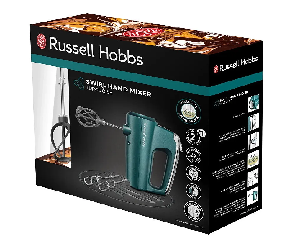 Håndmikser Russell Hobbs Swirl grønn metalic 350W