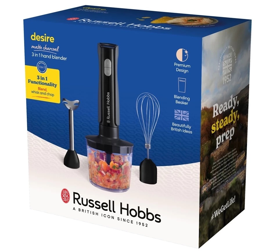 Stavmikser Russell Hobbs 3 i 1, Matt grå