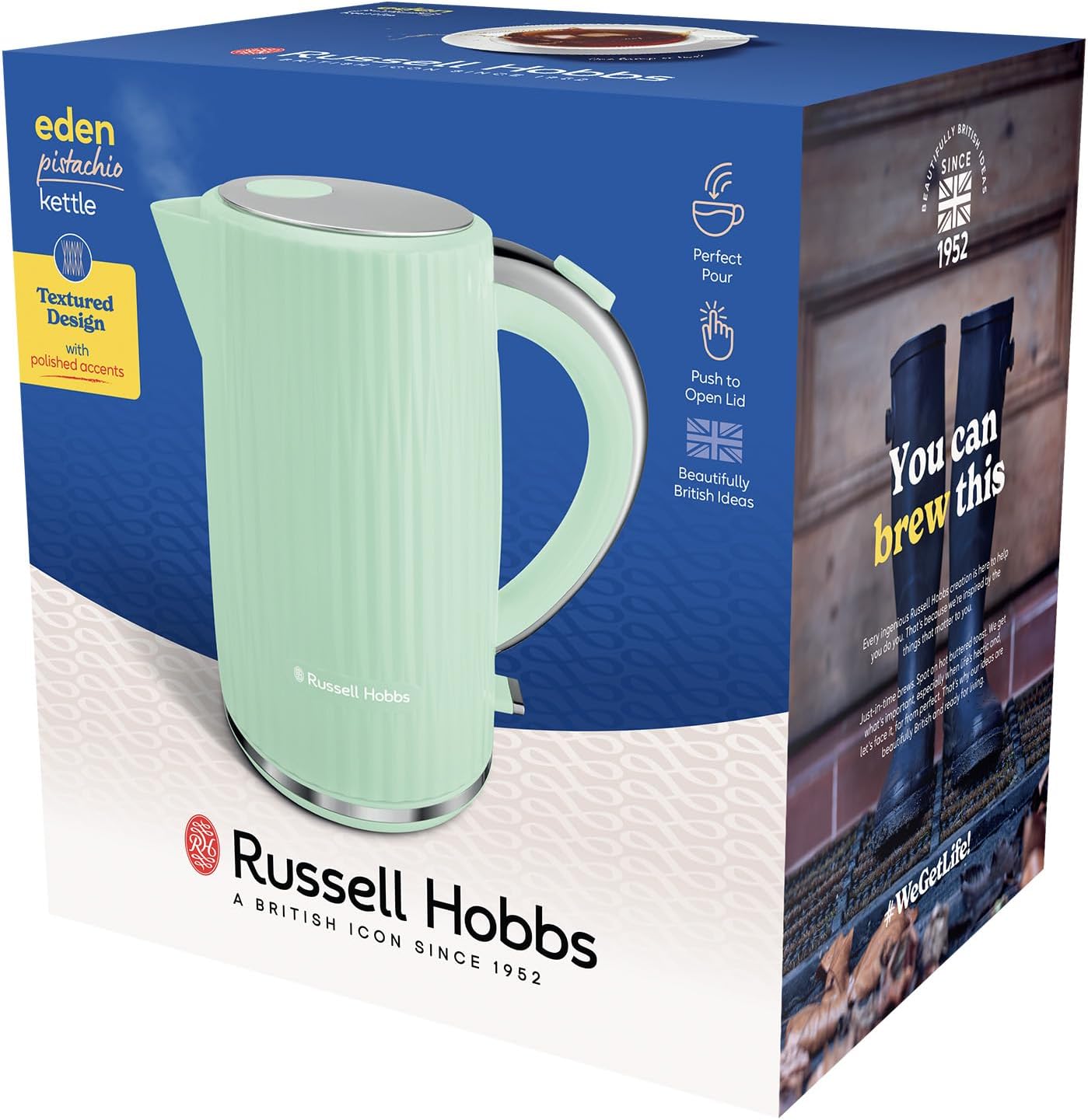 Vannkoker Russell Hobbs Eden, Pistachio 1,7 L