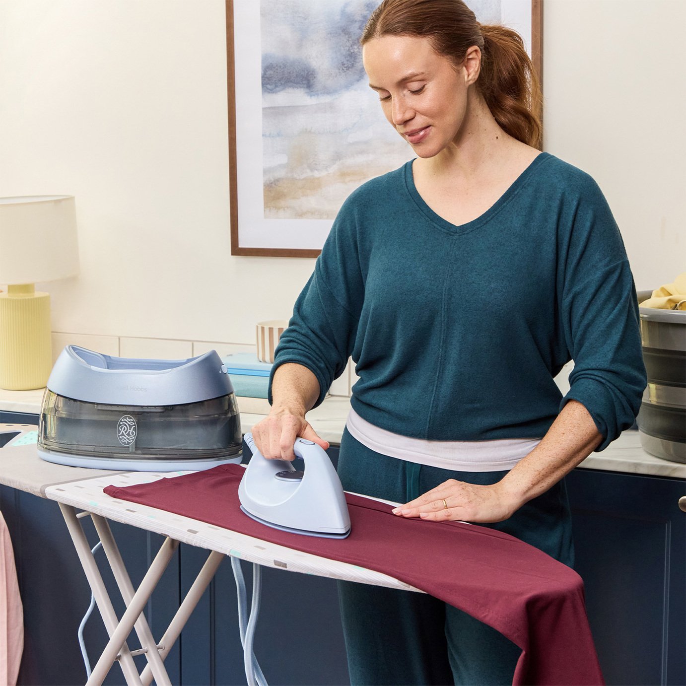 Dampstasjon Russell Hobbs Fabric Luxe Blue Aura