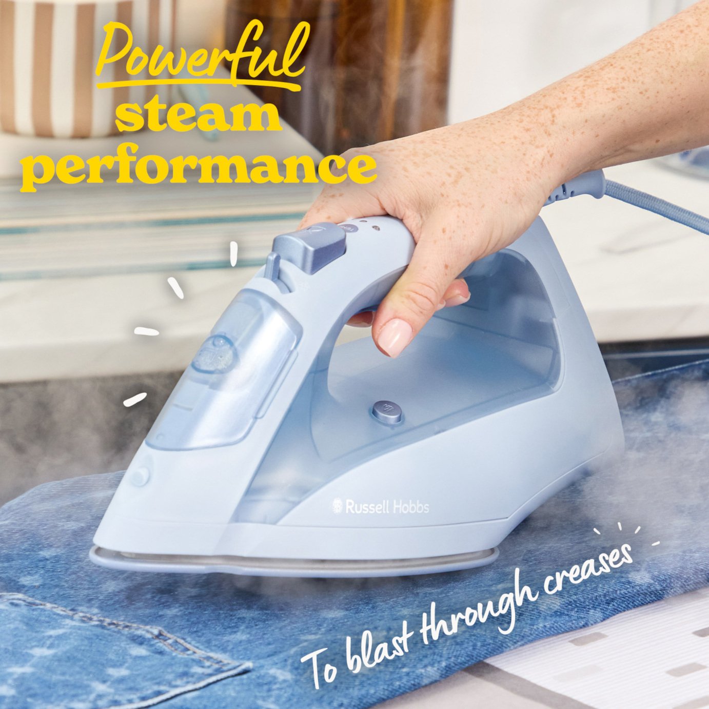 Strykejern Russell Hobbs Fabric Luxe Blue Aura
