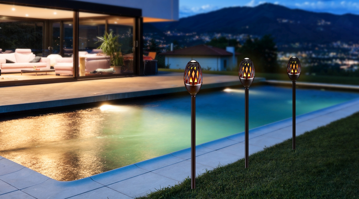 Flammelampe Homeline Apollo Svart 96 LED