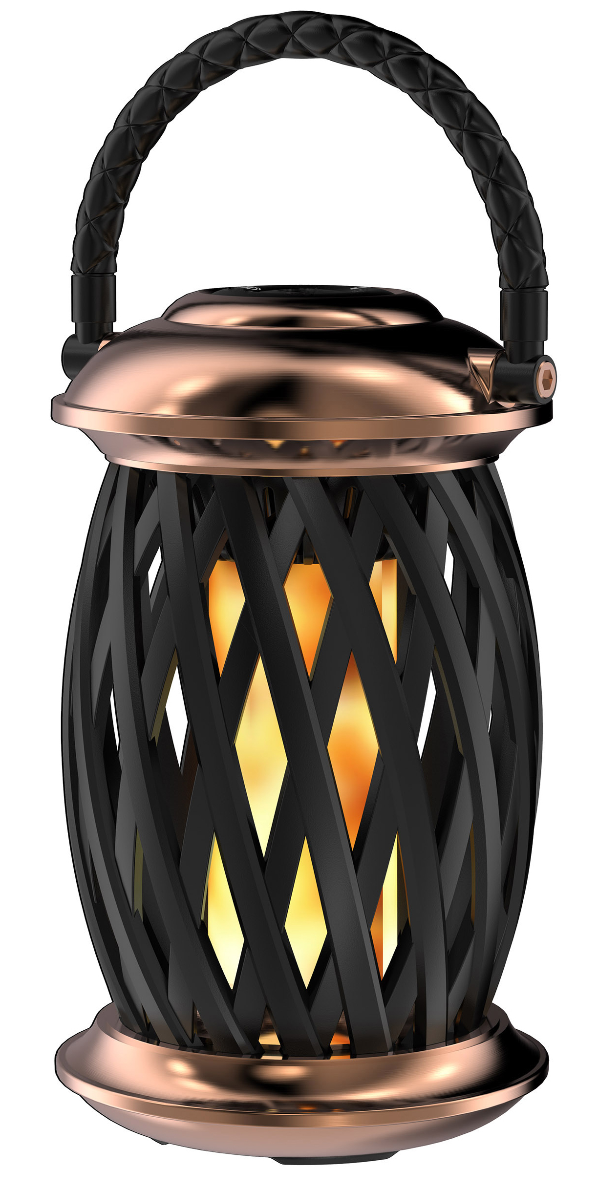 Flammelampe Homeline Ignis, kobber/sort,120 LEDs 