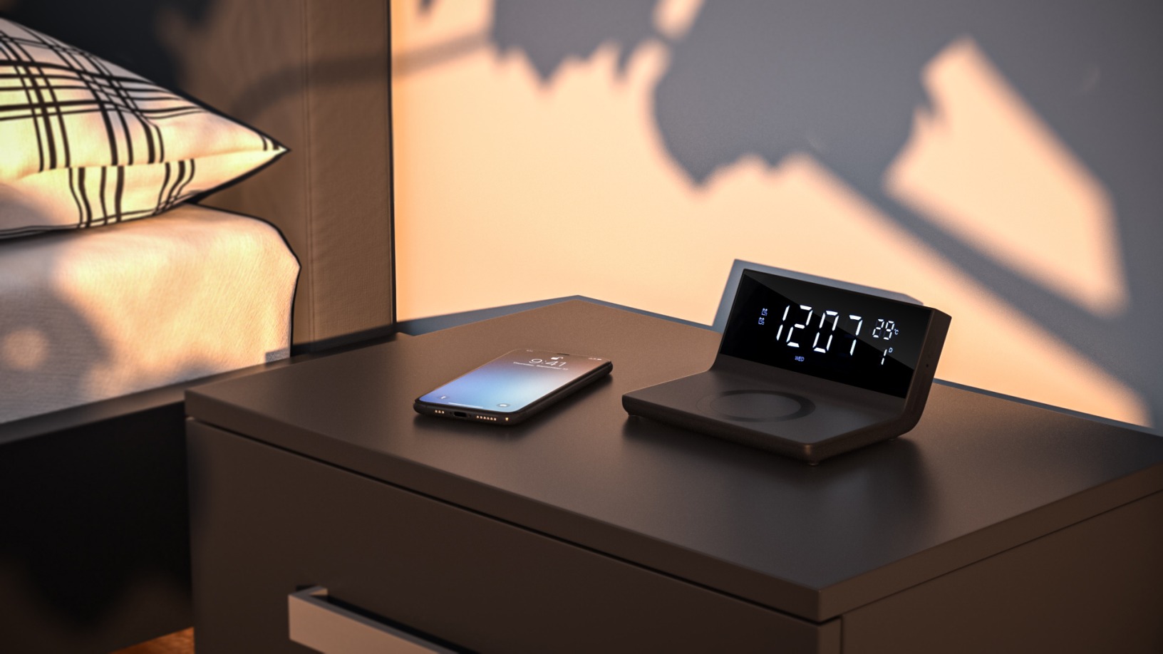 Trådløs ladestasjon, Audix, svart, SY-W0219