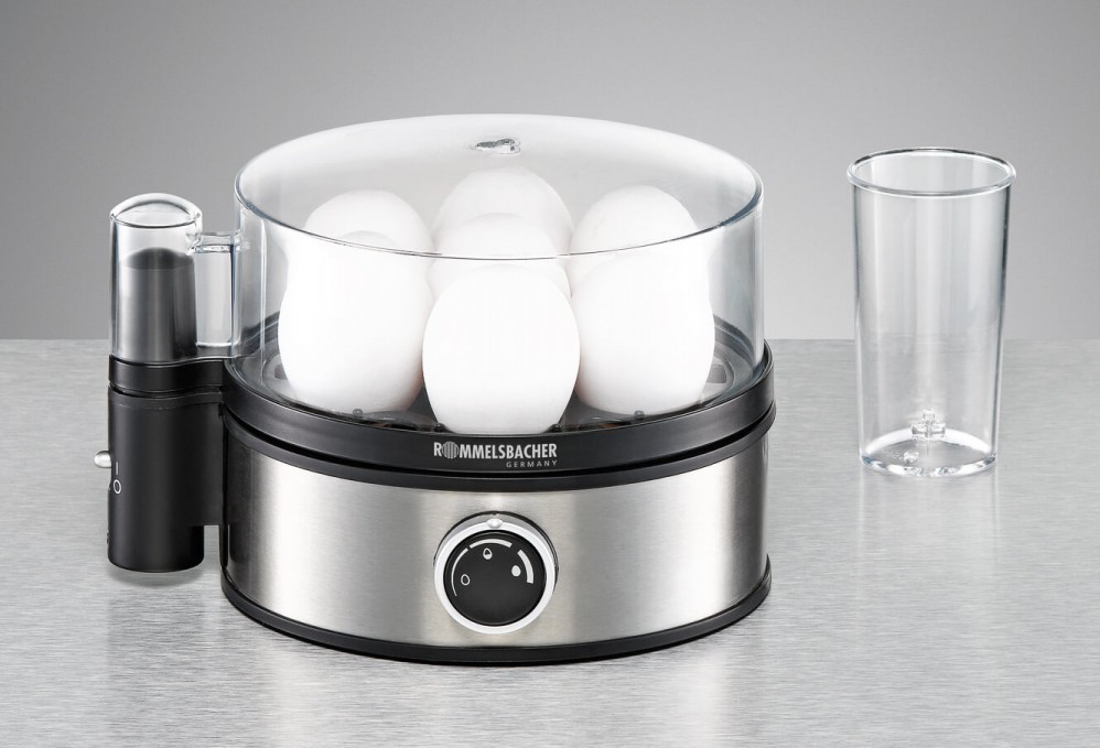 Eggkoker Rommelsbacher ER400,stål 400 watt1-7 egg