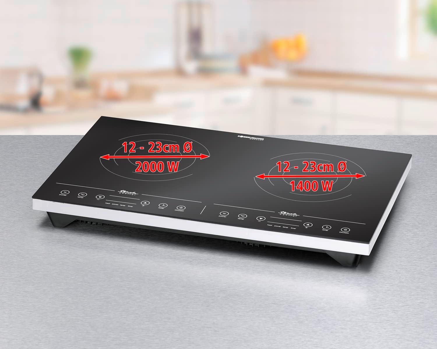 Dobbel induksjonskokeplate Rommelsbacher 3400W