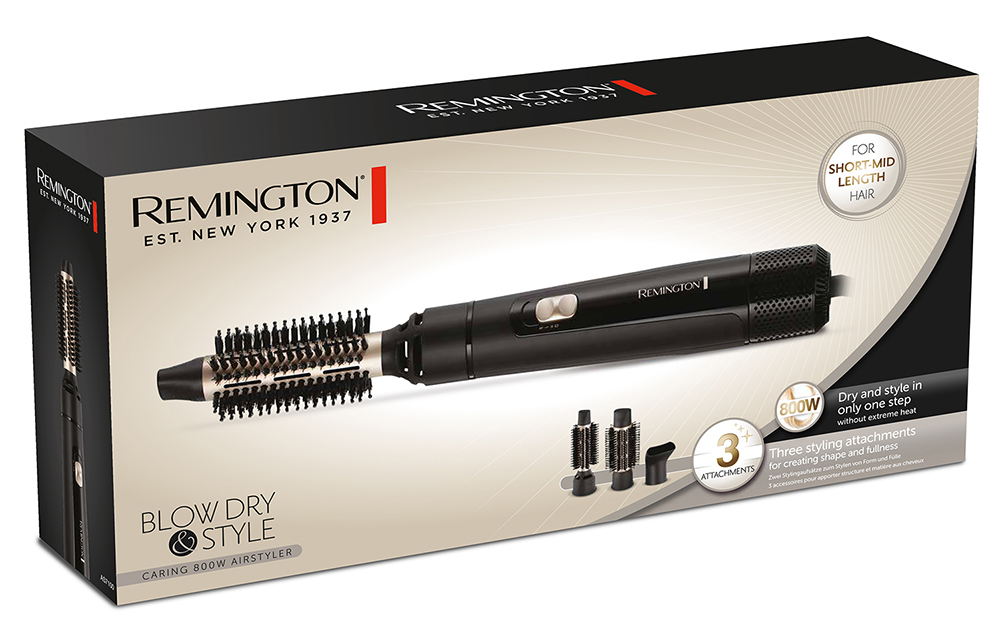 Varmluftbørste Remington 800W 25 og 38 og blåse t.