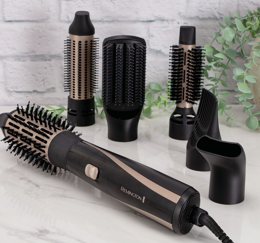 Varmluftsbørste Remington AS7700 med veske og div.