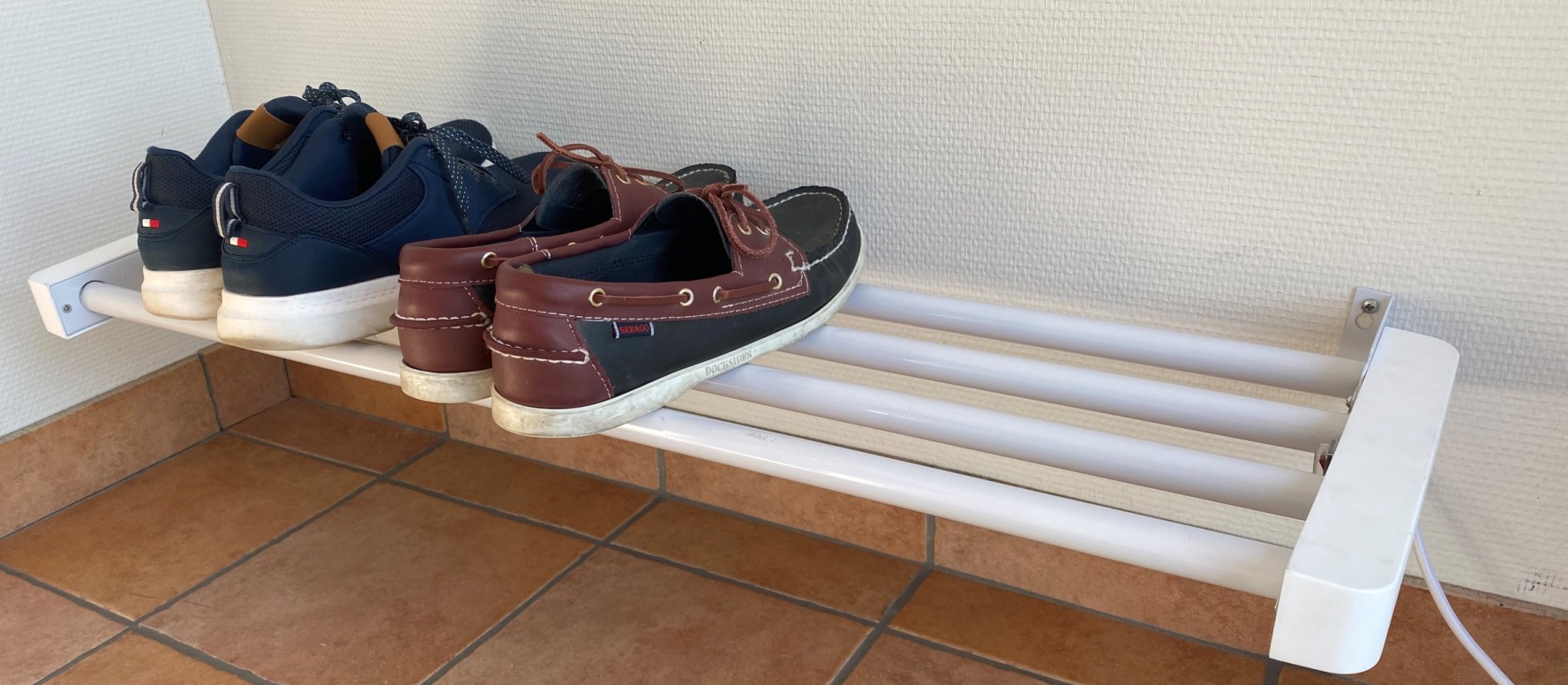 Skotørkehylle, HomeLine SH-21, 80W, hvit