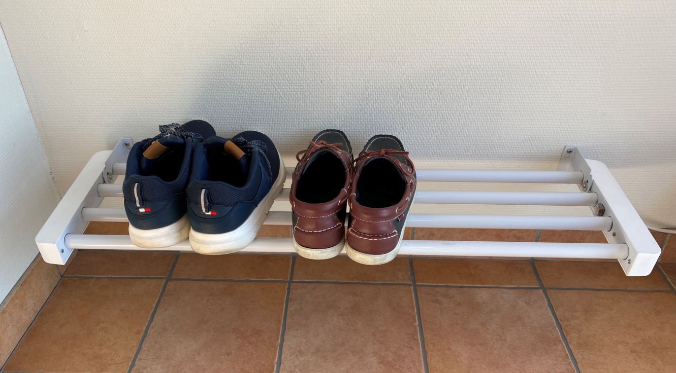 Skotørkehylle, HomeLine SH-21, 80W, hvit