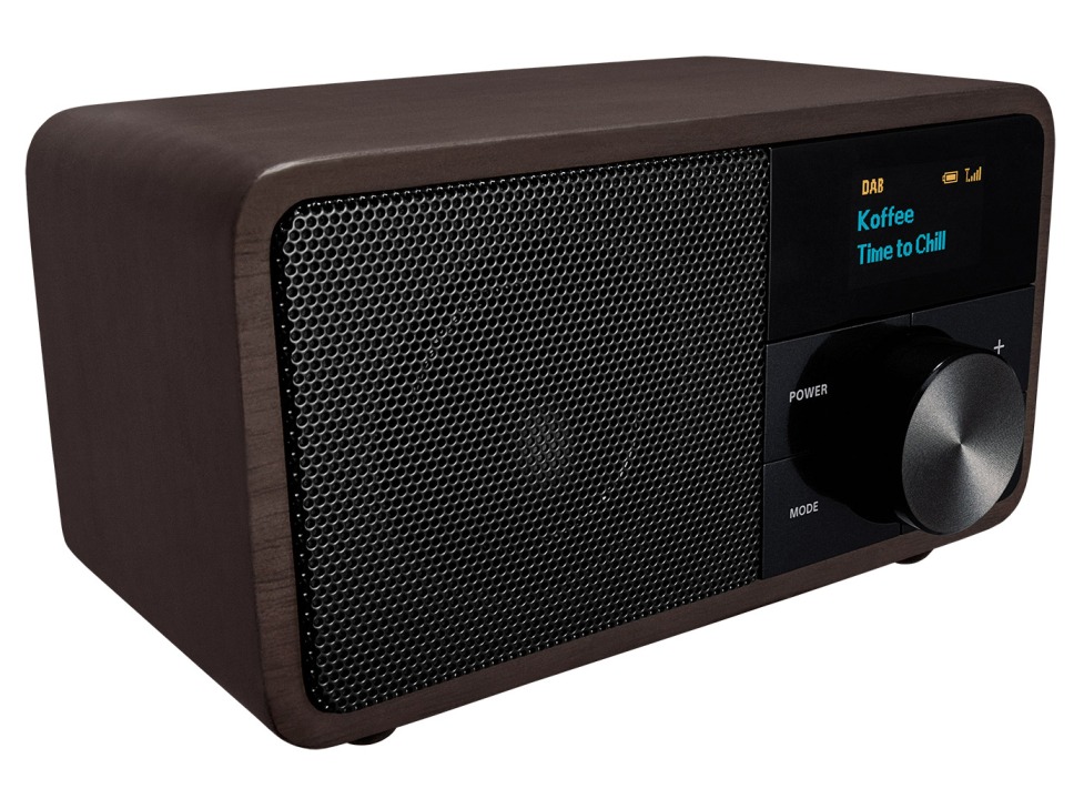 DAB radio BT Sangean DDR-7, Mørk trefarge, Oled 