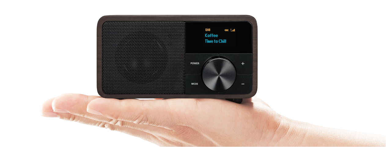 DAB radio BT Sangean DDR-7, Mørk trefarge, Oled 
