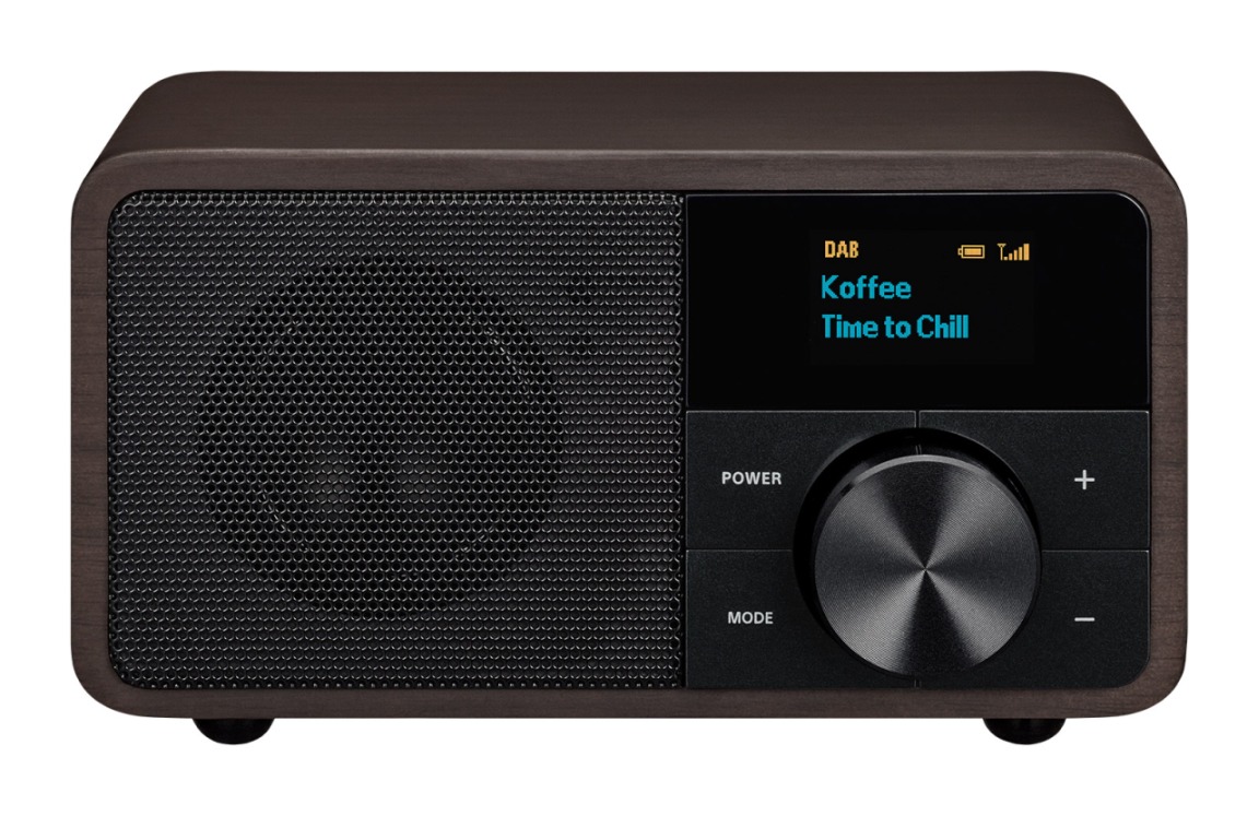 DAB radio BT Sangean DDR-7, Mørk trefarge, Oled 