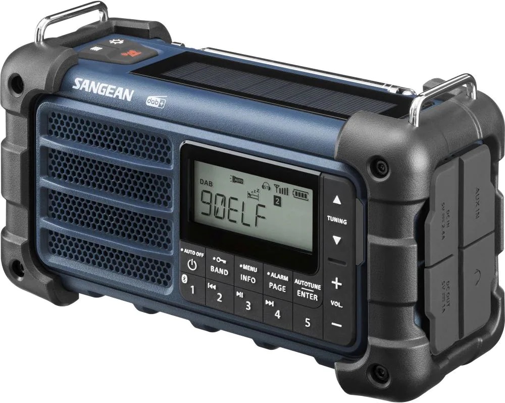 DAB solcelleradio Sangean MMR-99 Blå, Blåtann DAB solcelleradio Sangean MMR-99 Blå, Blåtann
