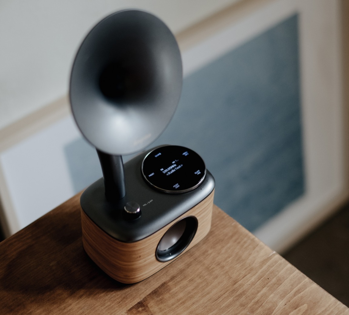 #DAB radio BT  Sangean CP100 lys trefarget Gramm.