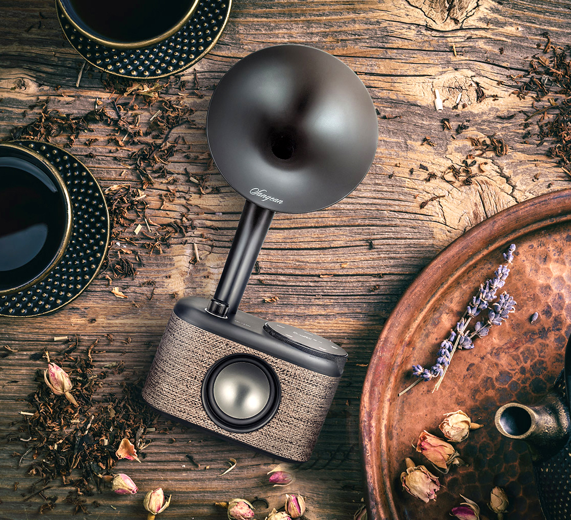 #DAB radio BT  Sangean CP100 grå-svart, Gramm.