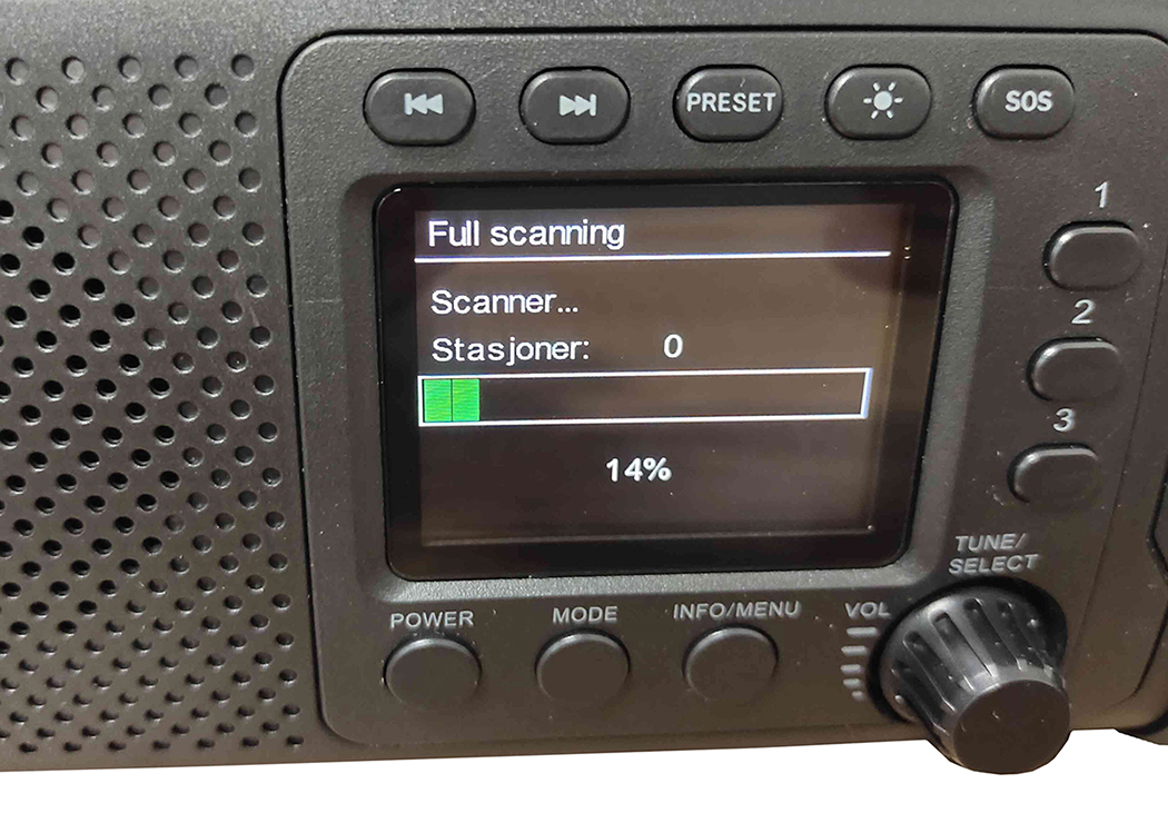 DAB nødradio Homeline Alta, svart, HNR2612, powerb