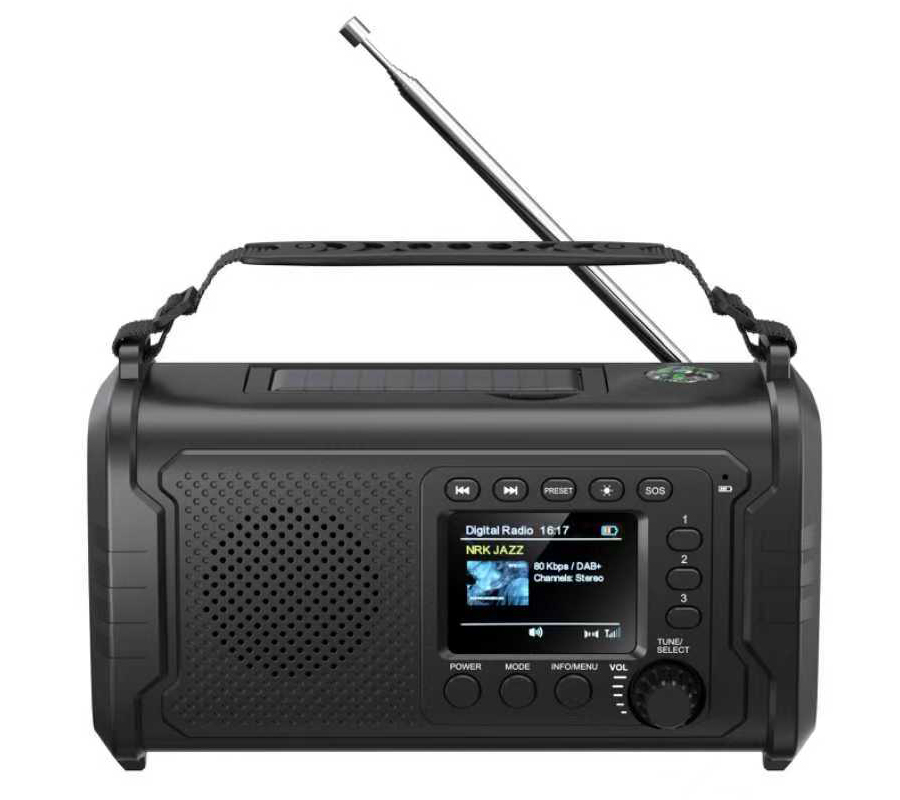 DAB nødradio Homeline Alta, svart, HNR2612, powerb