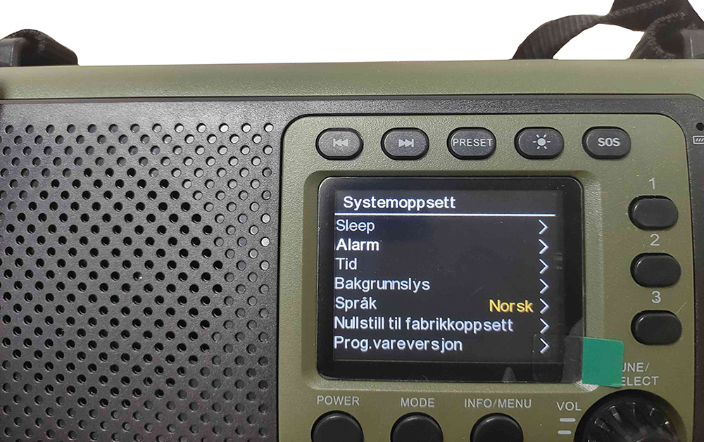 DAB nødradio Homeline Alta, grønn, HNR2613, pow.b.