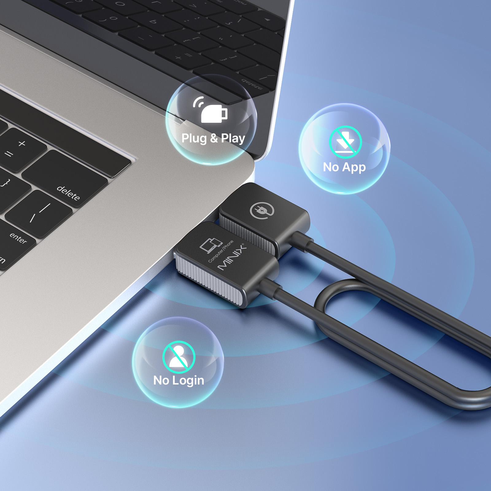 Trådløs A/V-sender Minix USB-A-HDMI