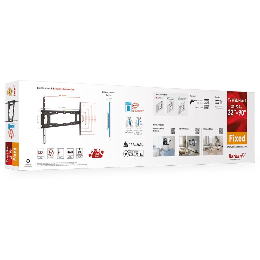 Veggfeste Barkan E400, 32 -90