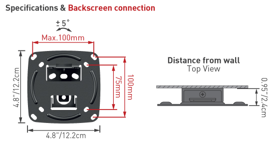Veggfeste Barkan E100 Fast 13-29