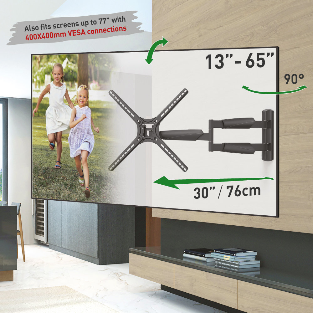 Veggfeste Barkan BM343XL, sving/tilt 2 ledd, 13-75 Veggfeste Barkan BM343XL, sving/tilt 2 ledd, 13-75