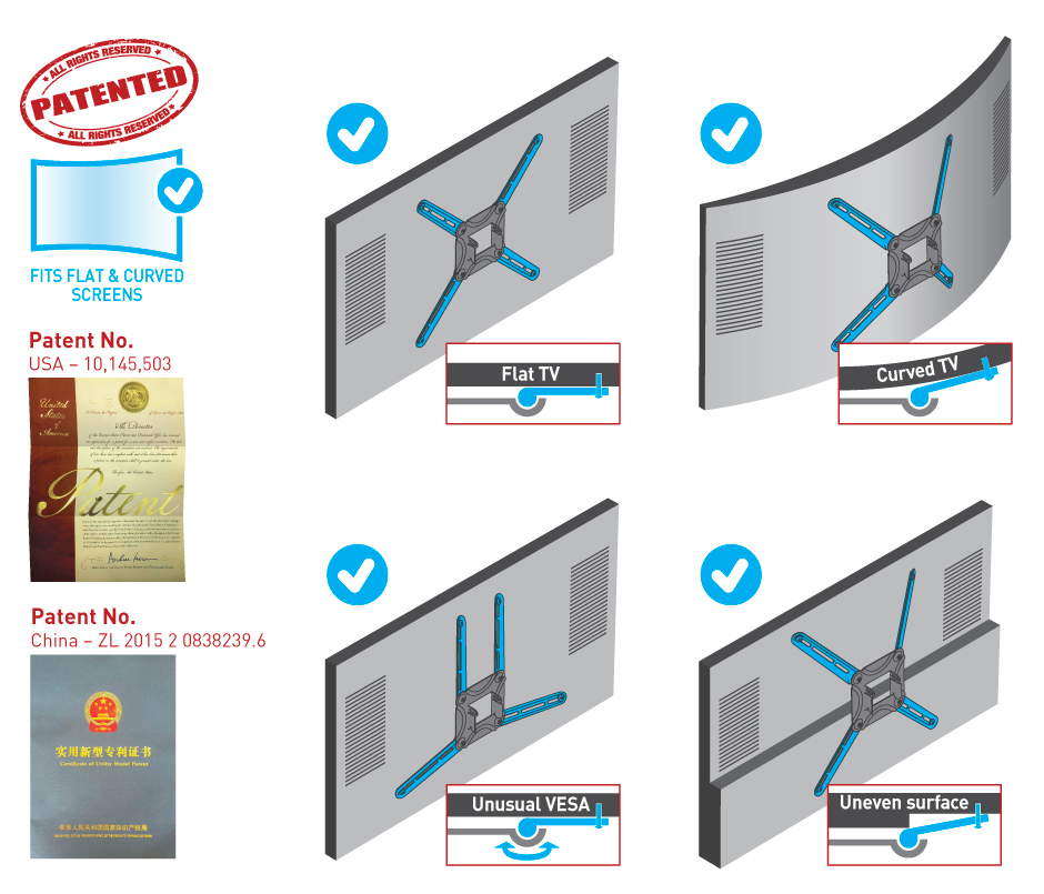 Veggfeste Barkan BM464L, 13-90