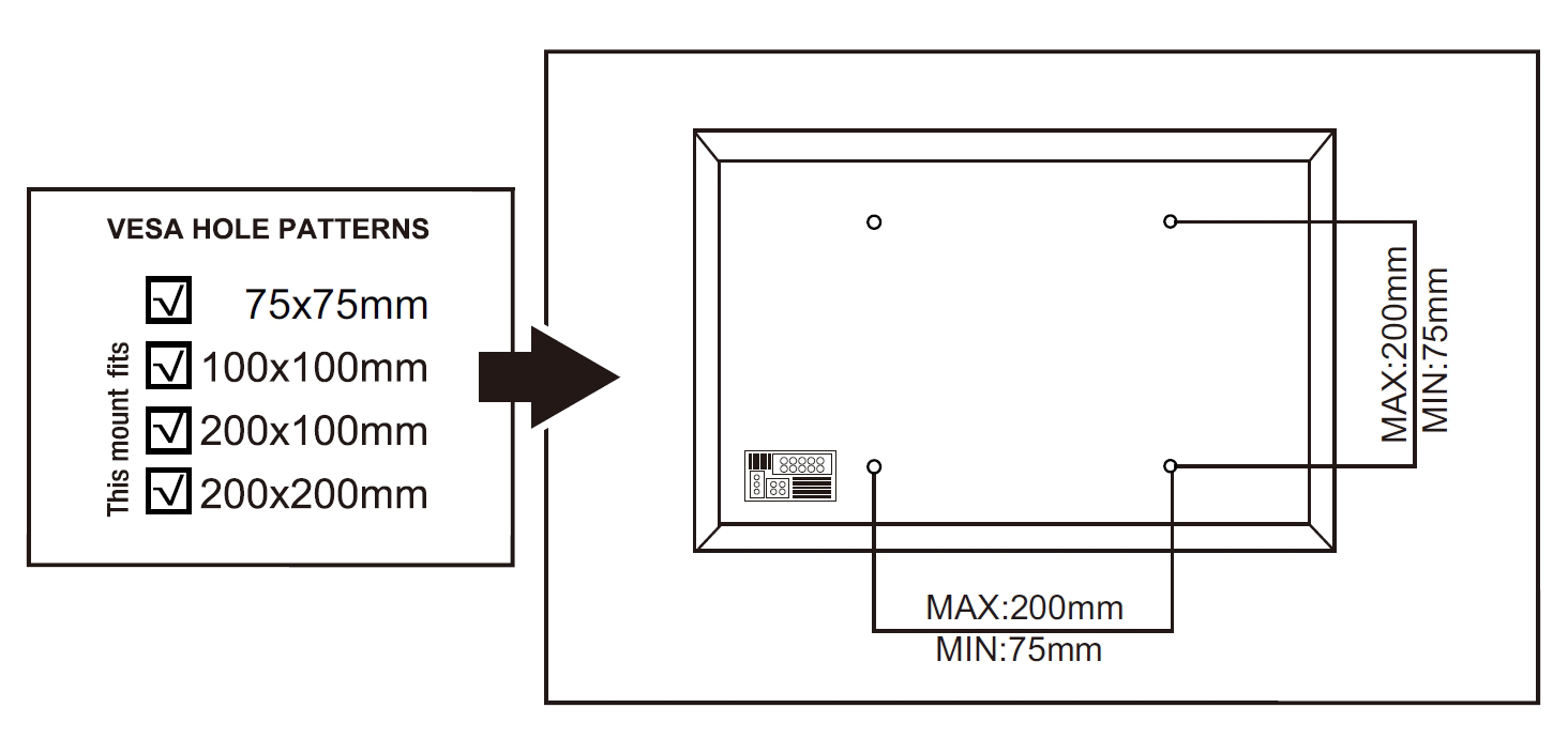 Veggfeste TV Homeline låsb.17 til 43 tommer 2 ledd