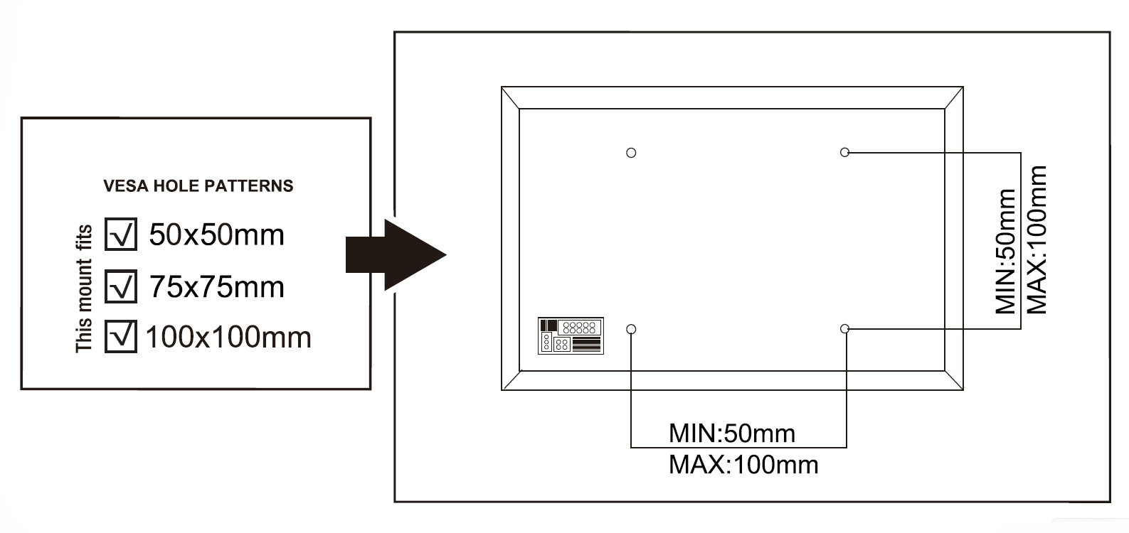 Veggfeste TV Homeline låsb.10 til 26 tommer 2 ledd