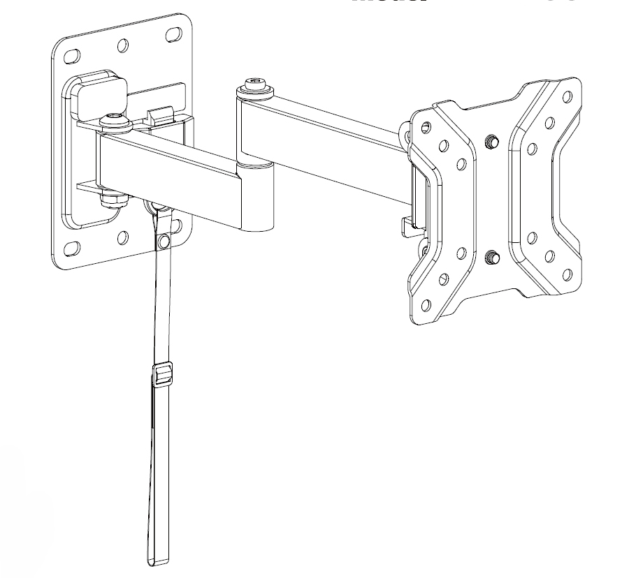 Veggfeste TV Homeline låsb.10 til 26 tommer 2 ledd
