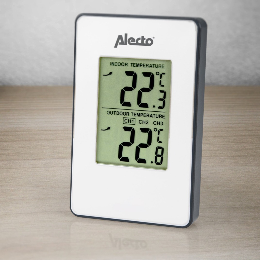 Termometer ute/inne Alecto med maks og min. temp