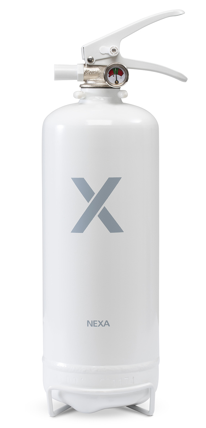 Brannsluknings-apparat hvit Nexa 2 kg PD2