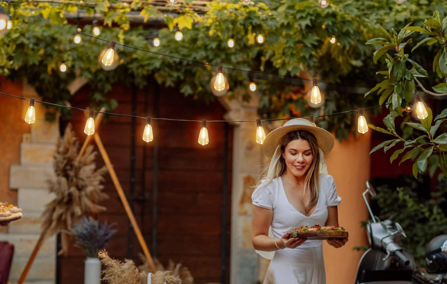 Lyslenke solcelle Homeline, 10 LED, oppladbar