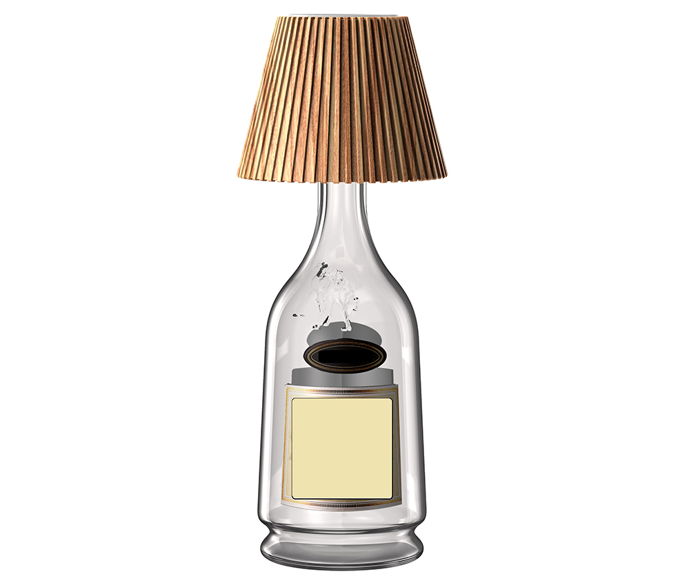 Lampeskjerm til flaske Homeline 3000 mAh batteri