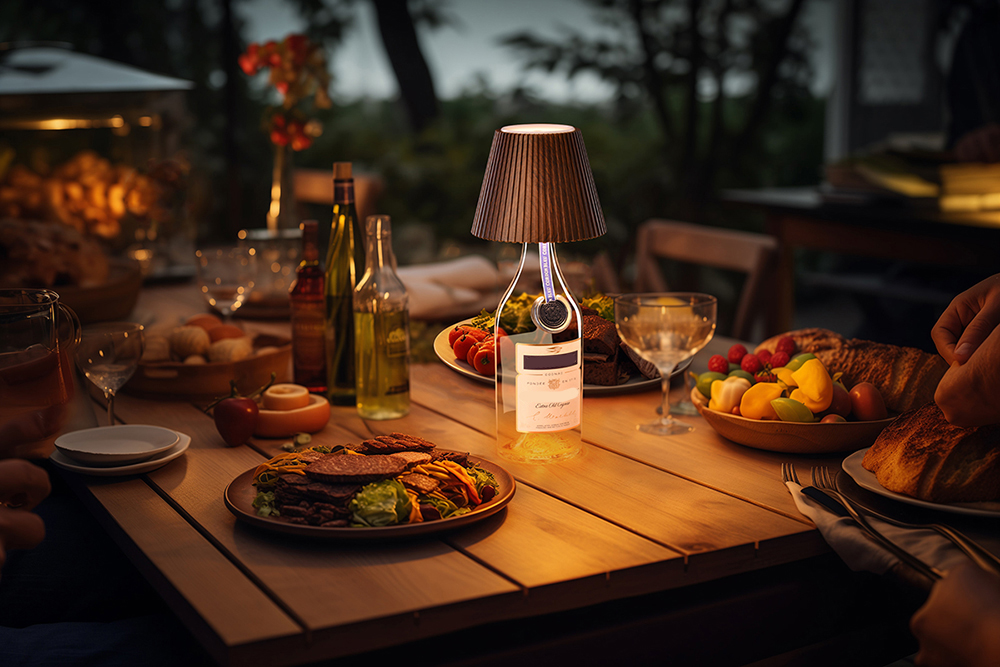 Lampeskjerm til flaske Homeline 3000 mAh batteri