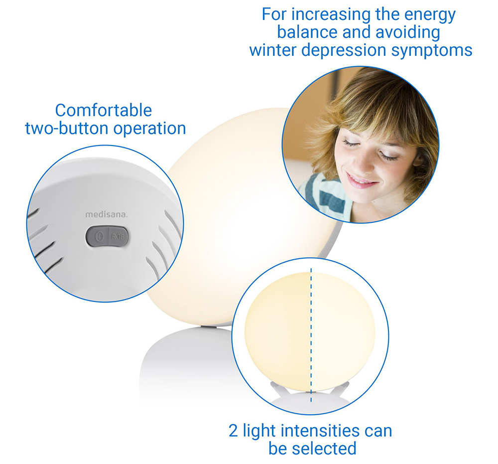 Lysterapilampe Medisana LT 500, 4 farger
