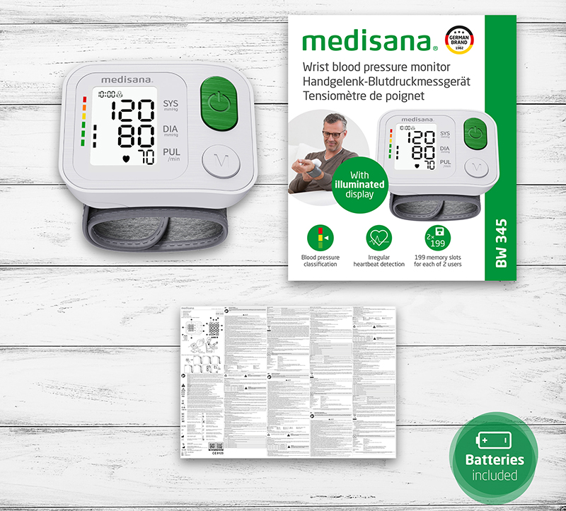 Blodtrykksmåler Medisana BW345 håndledd