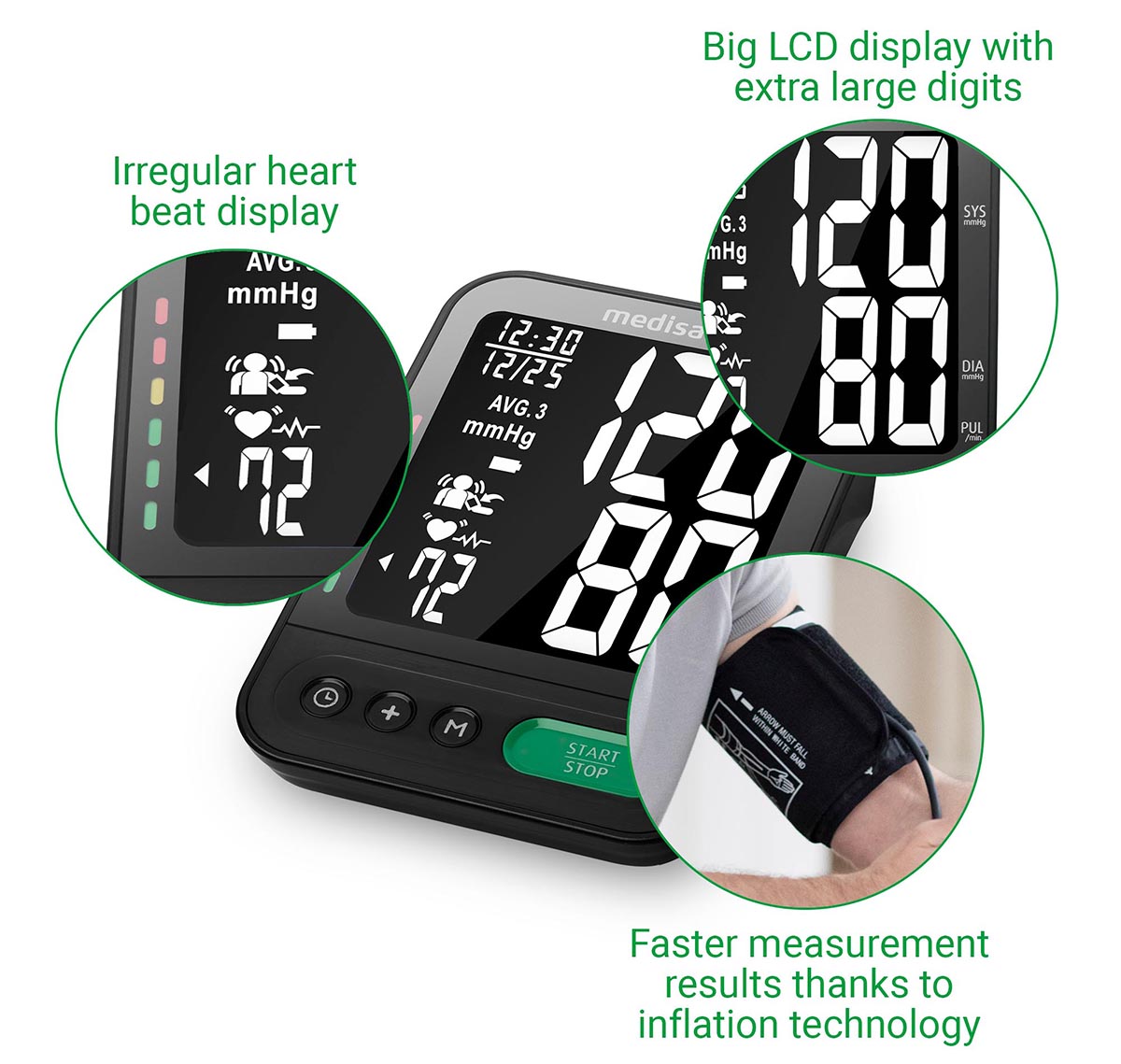 Blodtrykksmåler Medisana BU582 overarm sort