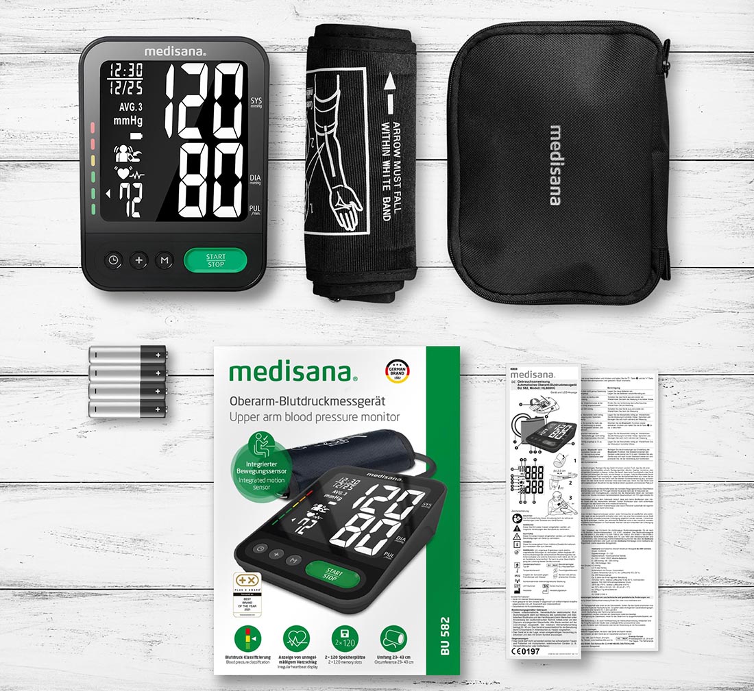 Blodtrykksmåler Medisana BU582 overarm sort