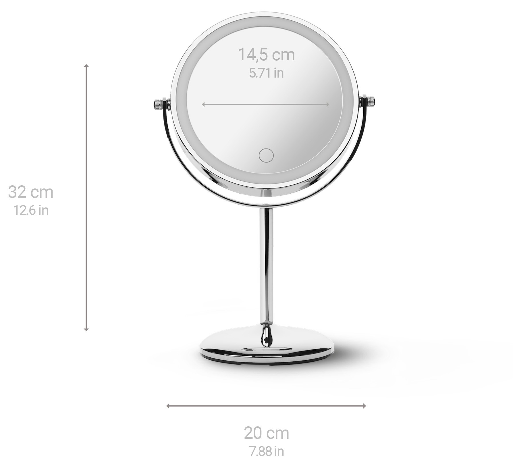 Sminkespeil Medisana CM 844, x7 og x1 forst. bordm
