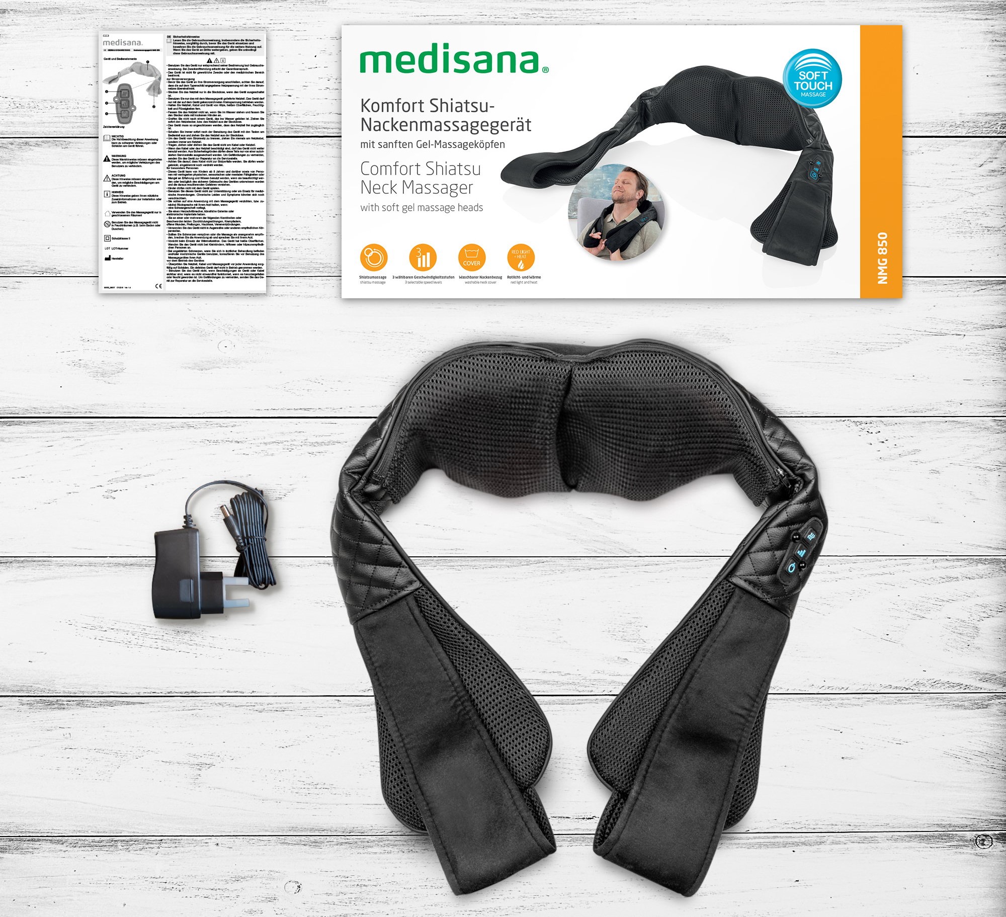 #Nakke massasje Medisana NMG850, svart shiatsu pu. #Nakke massasje Medisana NMG850, svart shiatsu pu.